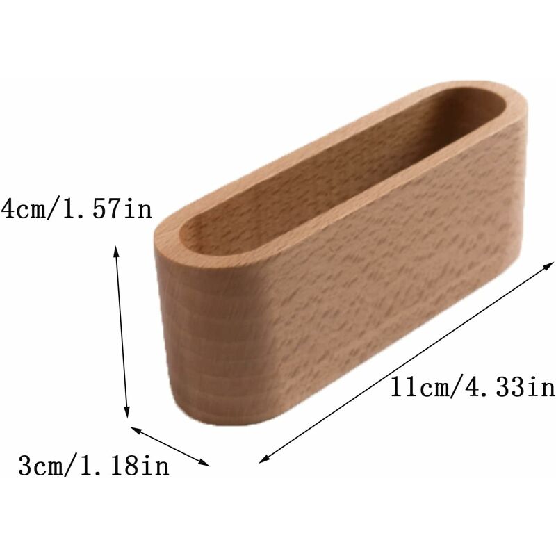 Porte-Cartes De Visite En Bois De Noyer - Support Bureau Élégant