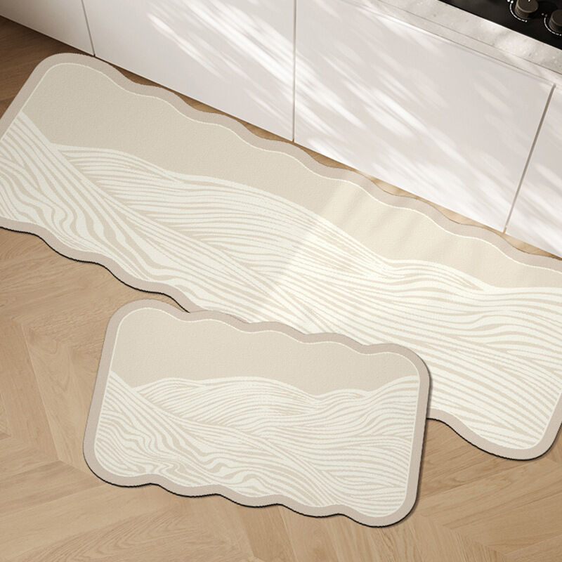 Tapis de Cuisine antidérapant en Vinyle Fantaisie de Bois 50x120