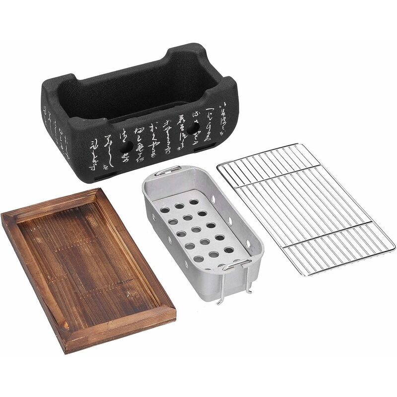Anwxai-Mini Barbecue De Table Au Charbon De Bois Japonais Plaque De Barbecue Rechaud De Cuisson Portable Accessoires De Table De Fete