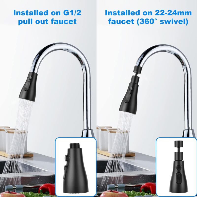 Robinet Argenté D'arrêt D'eau 1 Pièce, Rallonge De Robinet De Cuisine,  Lavabo Universel Pour Légumes, Buse D'eau À Connecteur Universel, Pomme De  Douc