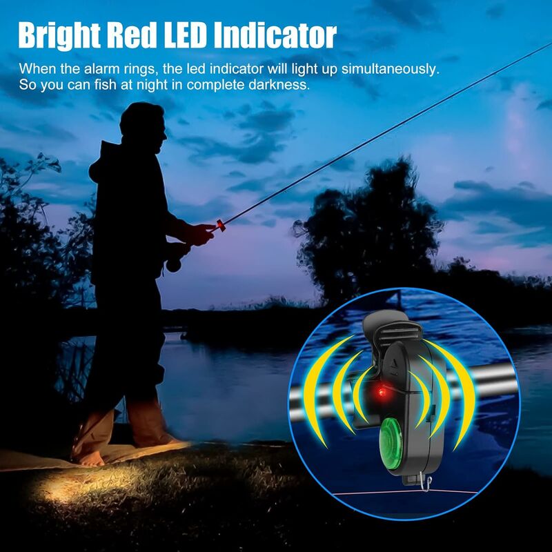 Cloches de pêche lumineuses à LED 10 pièces accessoires d'alarme
