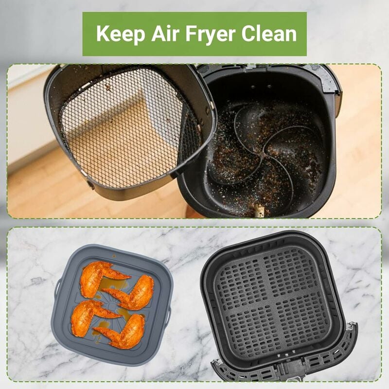 Moule Silicone Air Fryer Accessoire 2 Pièces Réutilisable Air