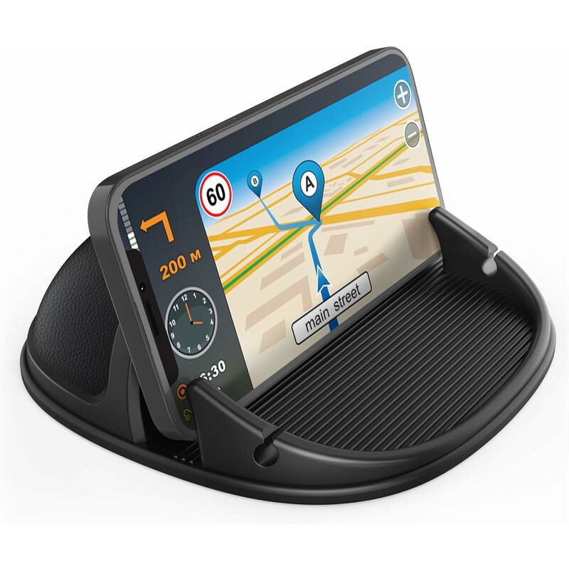 Étui de téléphone de voiture, dispositif de tableau de bord portable  antidérapant compatible avec plusieurs smartphones