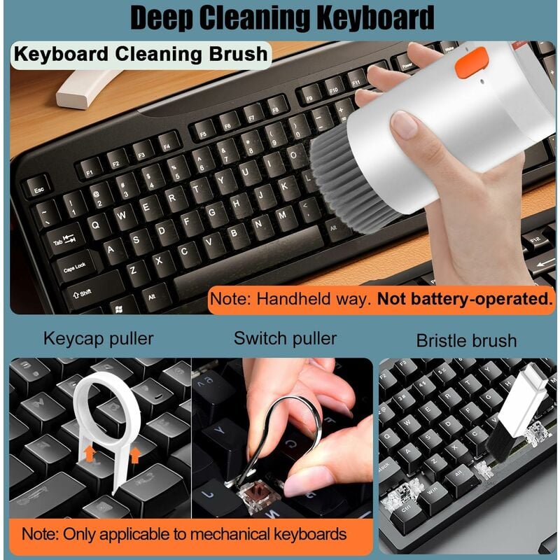 Kit de brosse de nettoyage 5 en 1 pour clavier, PC, ordinateur