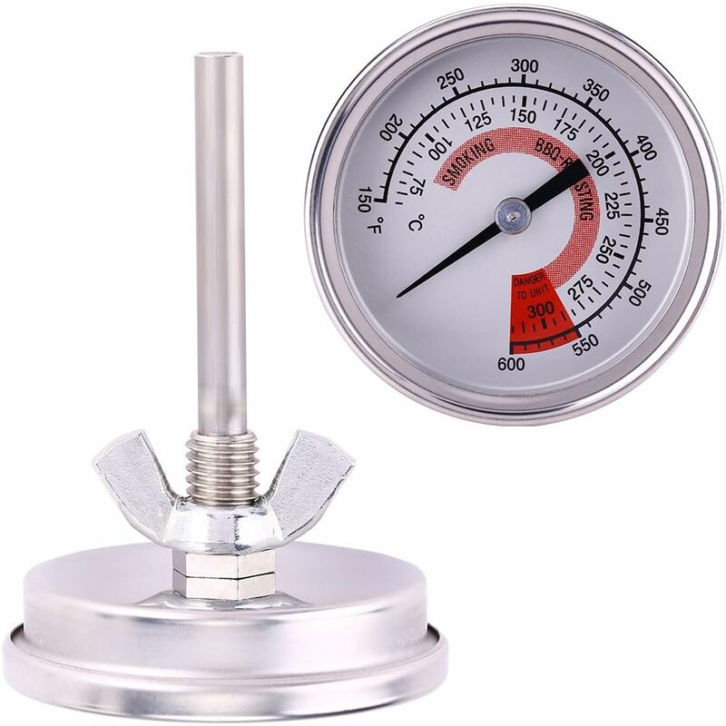 Lwuey Thermomètre Four Analogique | 0-400°C | Acier Inoxydable | Pour Cuisson Précise