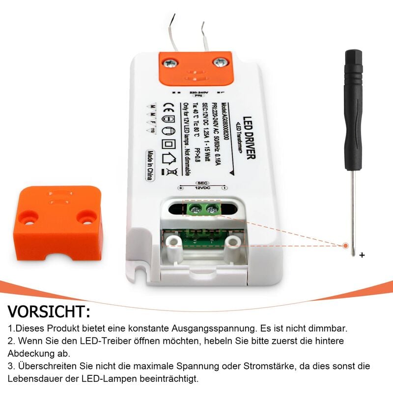 Convertisseur AC-DC AC 110V 120V 220V 230V vers DC 12V LED adaptateur  conducteur