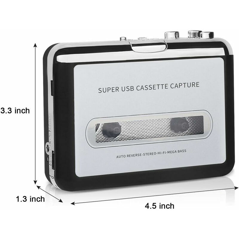 Lecteur de cassettes audio super USB, enregistreur de capture vers