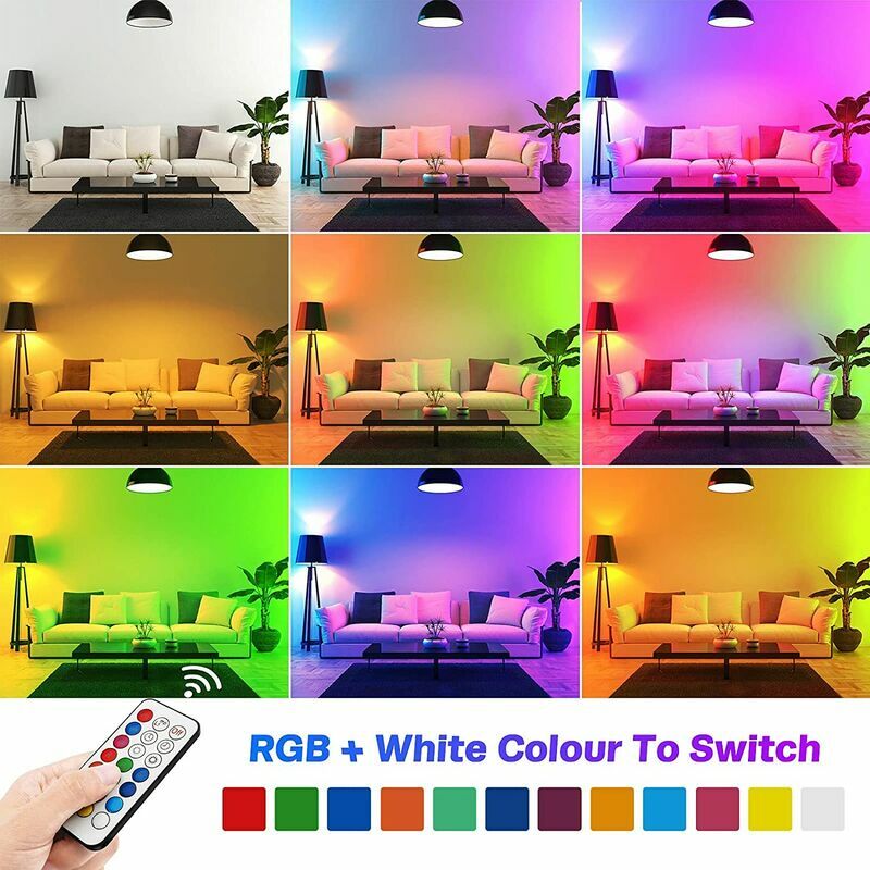 Ampoule Led RGB Edison Changement de Couleur Ampoule 10W E27