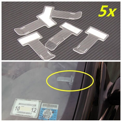 Parking Titulaire De œillets Clip - Clip Support pour Pare-Brise de Voiture  Ticket de Parking Plastique Clair véhicule Ticket Clip Support pour  Note,10pcs-Fei Yu