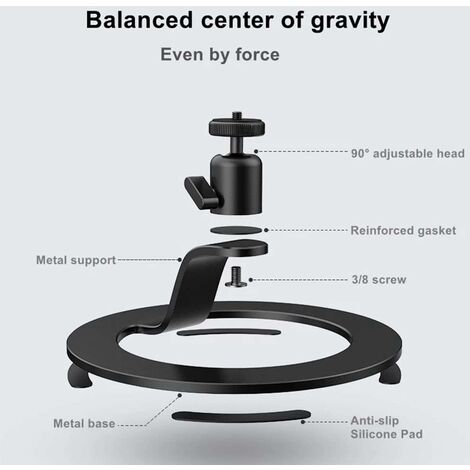Support De Projecteur De Bureau Gvrxec - Réglage Multi-angle - Interface 1/4" - Pour Projecteurs Jusqu'à 3kg