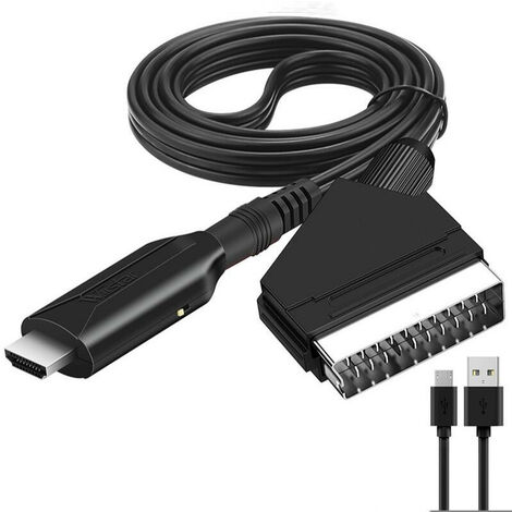 Convertisseur péritel vers HDMI avec 4 : 3 et 16 : 9 ports péritel