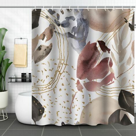 Rideaux de salle de bains en rideau de douche tissu de polyester à texture  écossaise imperméable et à la moisissuretaille 180x180cm