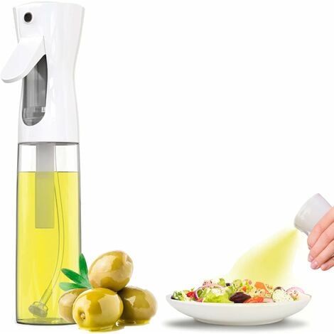300ml Huile d'olive en spray - Blanc, Spray de cuisson pour salades et  pizzas, Flacons pulvérisateurs