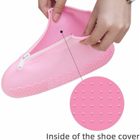 Couvre Chaussures Imperméables, Couvre Chaussures en Silicone Réutilisables  avec Semelle Renforcée Antidérapante pour Les Jours Pluvieux et Neigeux pour  Hommes, Femmes（43-47） 