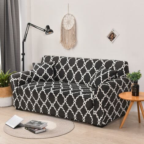 Housse De Canapé 3 Places Extensible - Protection Anti-Taches, Accoudoirs Inclus - Design Moderne Et Universel