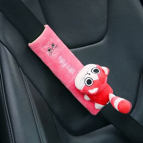 Protecteur de ceinture de sécurité pour enfant, 2 pièces Cartoon chaton  animé protecteur de ceinture de