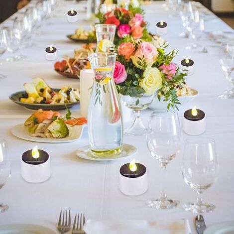 Lot de 6 Lumières Bougies à LED, Sans Flamme Bougies, Réaliste et Bright, Puissance de la Solaire, Fausses Bougies électriques pour Votive Table Party Anniversaire Mariage Noël