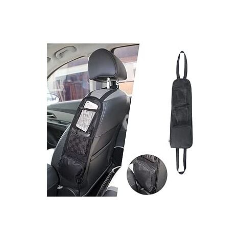 Organisateur Latéral de Siège, Sac de Rangement de Voiture, Support de Téléphone de Siège de Voiture de Poche en Filet pour Tous les Sièges d'auto de Passager Avant pour Voitures, Camions