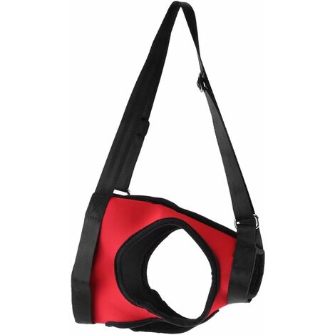 2Types Avant et arrière Soutien de Chien Harnais Aide à la Marche de Levage Gilet de Traction pour Les Chiens âgés et blessés(L - Rouge - Jambe arrière)