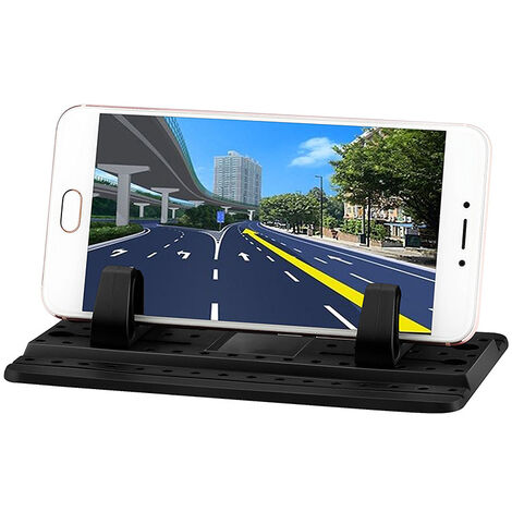 Support Téléphone Voiture Silicone avec Tapis Anti-dérapant Fixation sur  Tableau de Bord Compatible avec GPS/GSM Universel: iPhone 14/13/12/11,  Samsung Galaxy A/S21 FE, Huawei Nova
