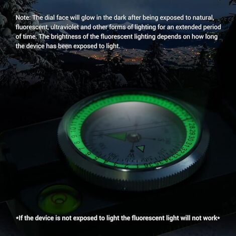 Boussole Militaire Anbte – Navigation Précise Avec Niveau à Bulle – Idéale Pour Randonnée, Chasse, Camping