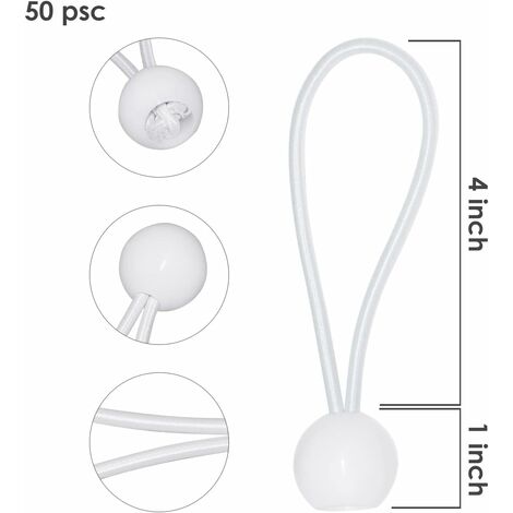 30 Tendeurs Élastiques Bâche 150/200mm - Fixation Pavillon Tente Rideaux Camping