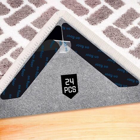 Lot De 16 Patins Antidérapants Pour Tapis - Dimensions 115x85 Mm, Lavables, Réutilisables - Pour Sols Lisses (carrelage, Bois...)