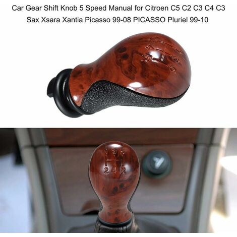 Pommeau De Levier De Vitesse 5 Vitesses - Pour Citroën C5 (2001-2008) Et Xsara Picasso (1999-2008) - Noir, Métal/plastique - Type 1 Ou 2 Au Choix - 2
