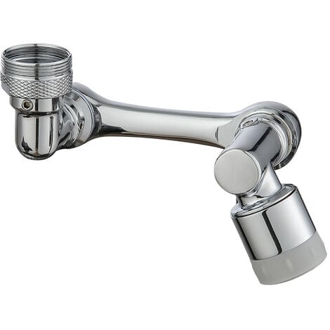 ZStarlite aérateur de robinet, rallonge de robinet orientable 1440°  fixation de robinet, 2 modes de sortie d'eau, robinet universel, diffuseur  en laiton pour évier de salle de bain cuisine 20/22/24 mm 