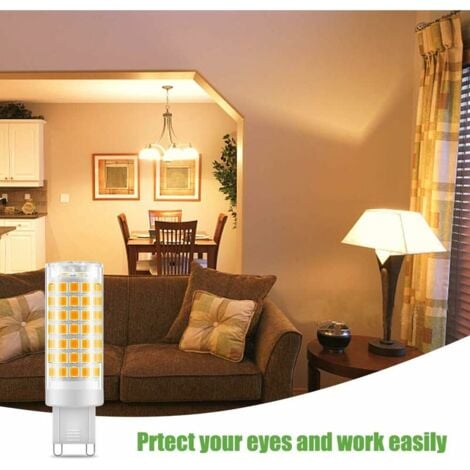 6 ampoules LED G9, LED 5W sans scintillement, blanc chaud 3000K, 650LM, efficacité énergétique équivalente à 48W halogène, angle de 360 degrés, AC220V