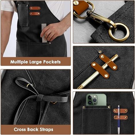 Tablier BBQ Homme Froster – 7 Poches Bière + Décapsuleur Inclus – Tablier Cuisine Humoristique Imperméable