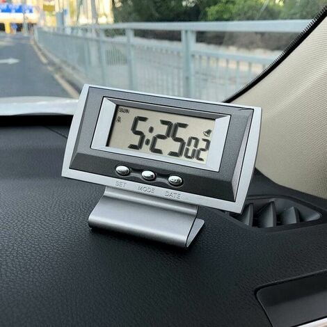 Horloge solaire numérique de voiture avec LCD heure date affichage de la  température accessoires automatiques
