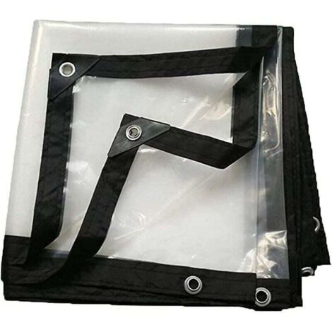 Bâche Transparente 2x4 M Avec œillets - Polyéthylène Imperméable Et Résistant - Pour Protéger Meubles De Jardin, Balcon - 10