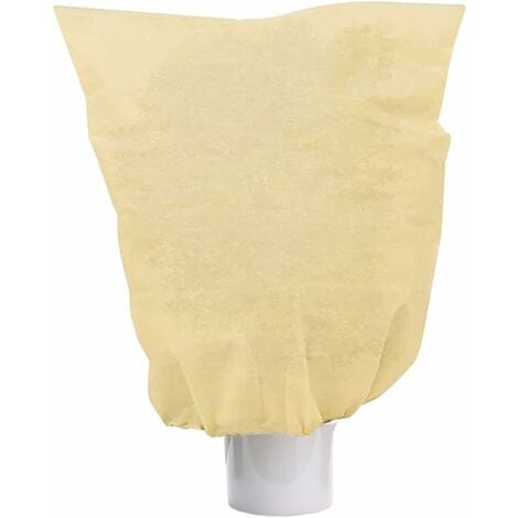 Housses de protection pour plantes, couverture d'hiver en polaire 80 g/m²  pour protéger toutes vos grandes plantes en pot résistantes au gel, beige,  lot de 2 (80 x 100 cm)