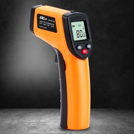 Thermomètre Infrarouge Mini Stylo - Plage -50°C à 220°C, écran LCD - Portable, Sans Contact, Noir