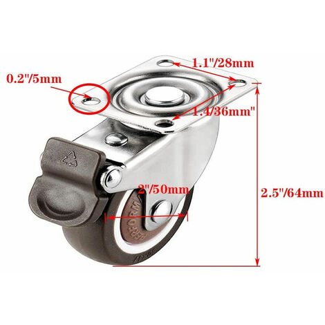 Petites Roulettes Pour Meubles,Roulettes Pivotantes En Nylon,Roulettes