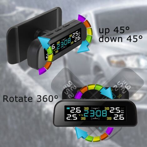 TPMS - Système de surveillance de la pression des pneus - Charge Solar USB  - Pression