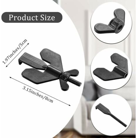 4pcs  noir Verrouillage de Porte 3 en 1 pour la Sécurité de Porte de Voyage Dispositifs de Verrouillage de Porte de Sécurité Supplémentaire et de Dispositifs de Sécurité de Porte pour la Maison H