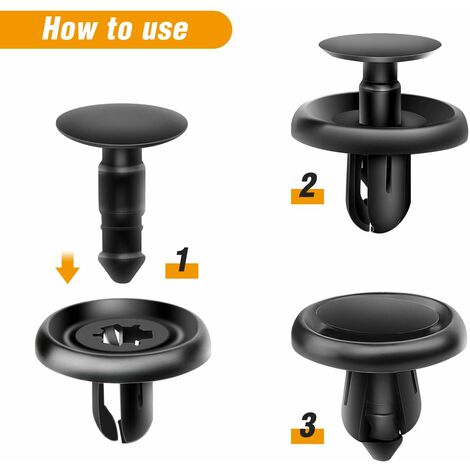 Clips Auto Universels 100 Clips Rivet Plastique Pour Voiture LCOUACEO - Kit Universel Avec Outil De Démontage - Remplacement Pare-chocs Clips Garniture Carrosserie