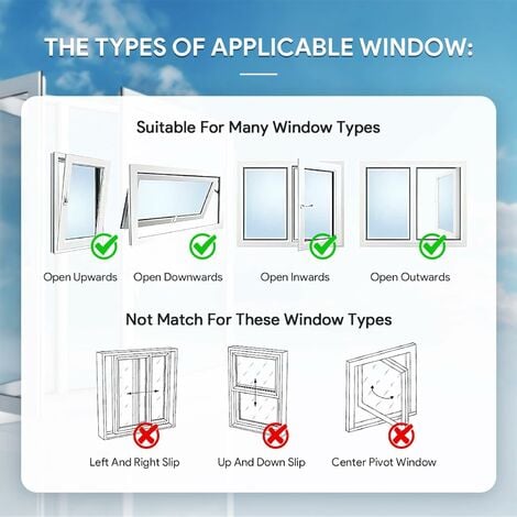 Calfeutrage de Fenêtre 500CM, Kit de Joint Fenetre Climatiseur Mobile  Étanche, Fermeture*4, Tuyaux Simples et Doubles Disponibles, Idéal pour