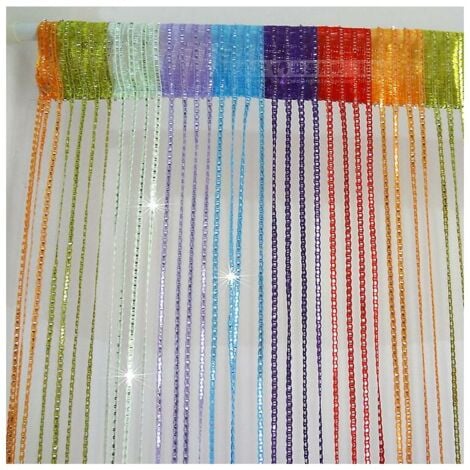 1 chaîne de moustiquaire de rideau de porte pour séparateur de porte ou panneau de rideau (couleur)