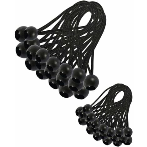 30 Pièces Tendeur Elastique, Tendeur Bache, Sandow Elastique, Tendeur Élastique pour Pavillon, Bâche, Camping, Tente, Rideaux Harnais d’Extension(150mm)