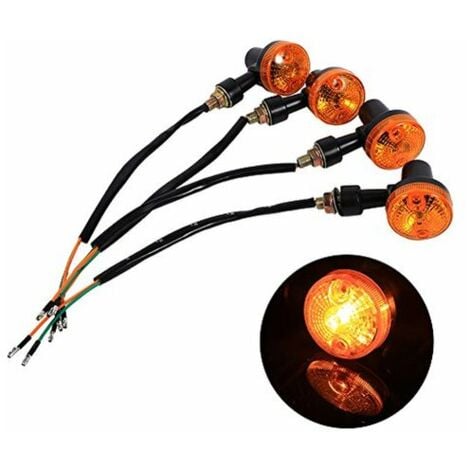 4 pcs 12V Universel Indicateur de Clignotant de Moto Orange