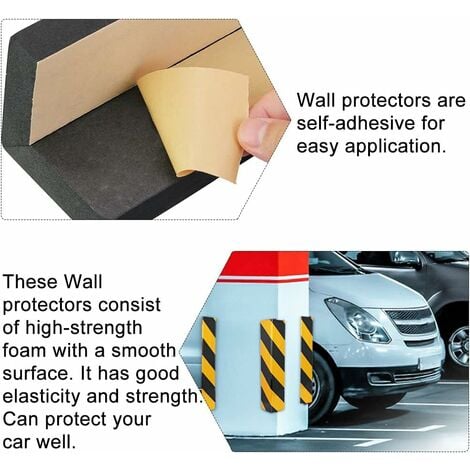 Lot de 4 protections murales en mousse pour coins de garage – Protection de  bord de mur pour protéger votre voiture – Mur de garage – Protection