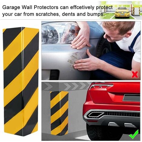 4 Pièces Protection d'Angle Garage Adhésives Protection Murale Garage  Voiture 40cm Protection Garage Mur Mousse