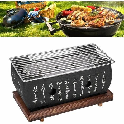 Barbecue charbon japonais,barbecue de table portable avec plaque