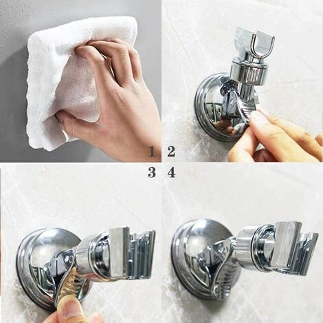 Support de Douche à Rotation 360 °, Ventouse Support de Douche Reglable