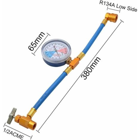 Voiture R134a A / c Climatisation Réfrigérant Recharge Tuyaux Outil Avec  Tube de Jauge
