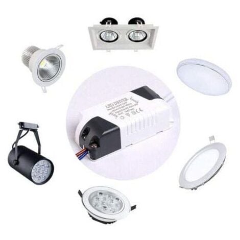 2x Driver LED, 8-12W transformateur pour plafonnier LED, alimentation panneau LED, connecteur DC pour plafonnier LED (8-12W)