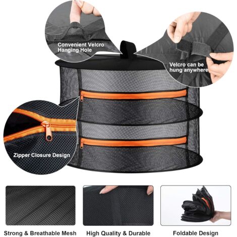 Kit XXL Séchage 6 Niveaux 60 Cm + Accessoires Pro – Filet Suspendu, Gants, Ciseaux, Microscope 60-120x, Hygromètre, Pour Culture Optimale